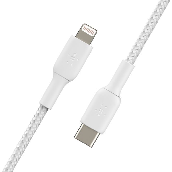 Дата кабель USB 2.0 AM to Lightning 1.0m BRAIDED black Belkin (CAA004BT1MBK) изображение 4
