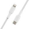 Дата кабель USB 2.0 AM to Lightning 1.0m BRAIDED white Belkin (CAA004BT1MWH) изображение 4