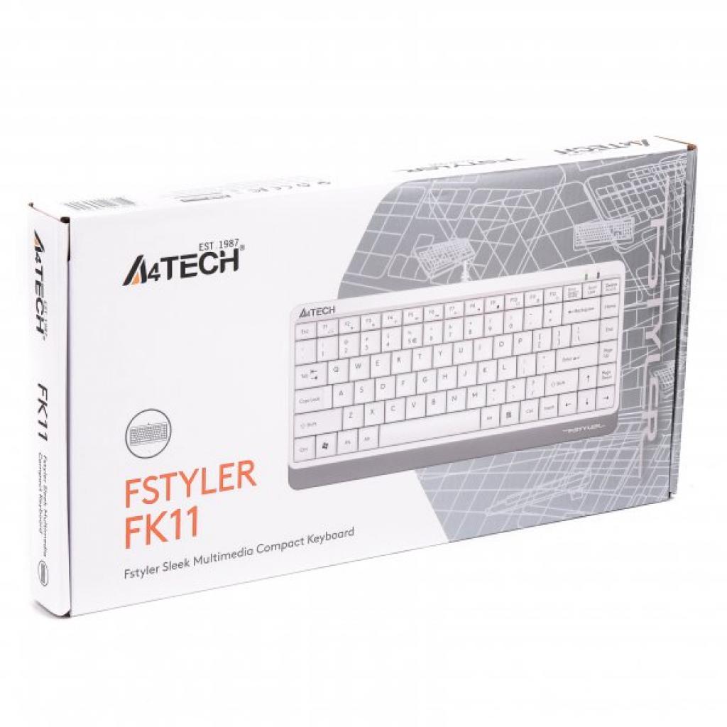Клавіатура A4Tech FK11 Fstyler Compact Size USB White (FK11 USB (White)) зображення 4