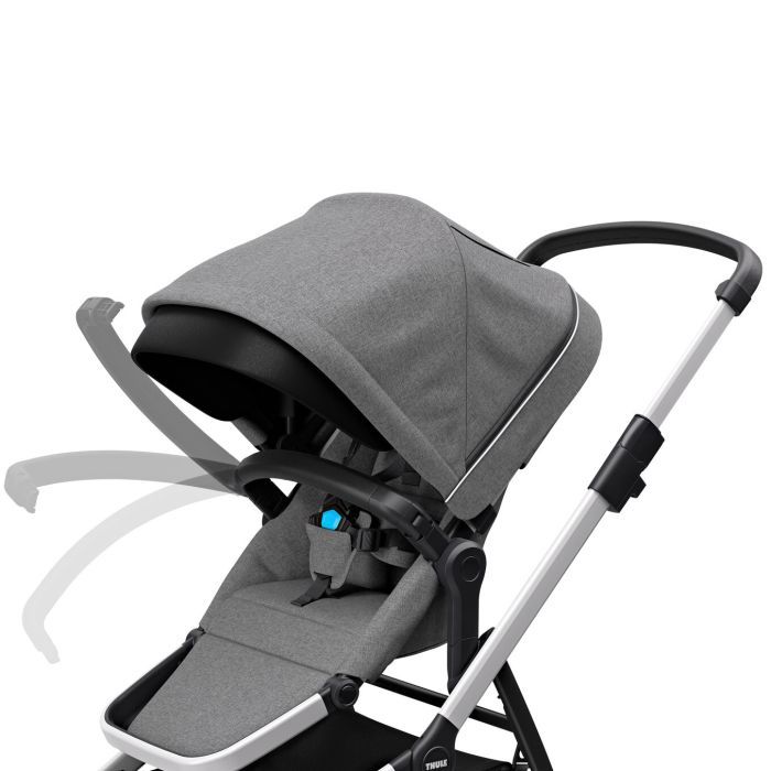 Коляска Thule 2 в 1 Sleek с люлькою Black on Black (TH 11000006) зображення 7