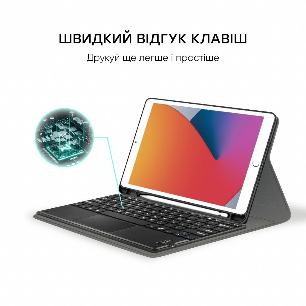 Чехол для планшета AirOn Premium iPad 10.2" 2019/2020/2021 7/8/9th Gen Air 3 Kbd+Tch (4822352781058) изображение 8