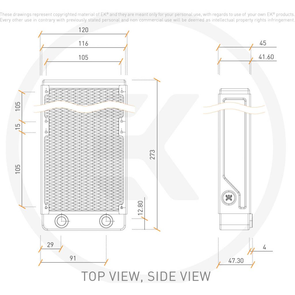 Радиатор охлаждения Ekwb EK-CoolStream PE 240 (Classic) (3831109817360) изображение 3