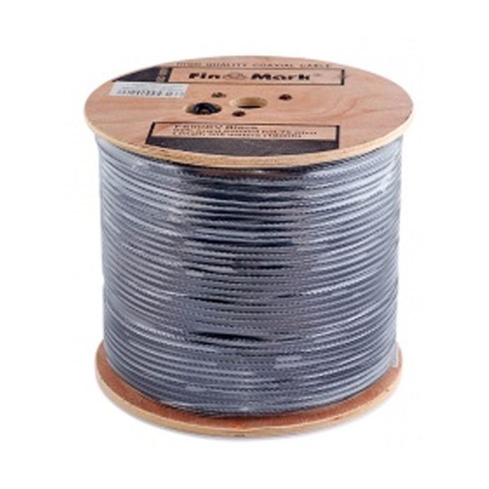 Кабель телевізійний FinMark RG-660, CCS, +steel wire, 305м, black (F660BVM_305_black) зображення 2