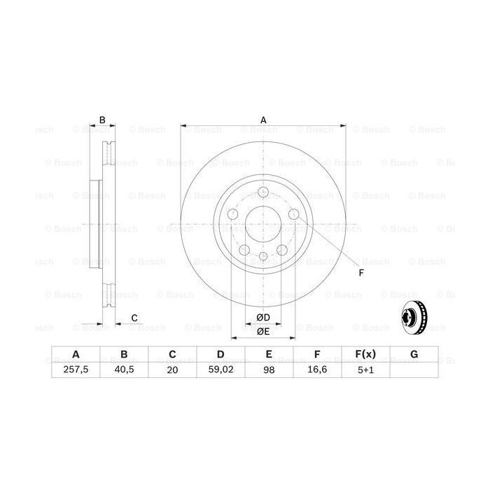 Гальмівний диск Bosch 0 986 478 896 зображення 5
