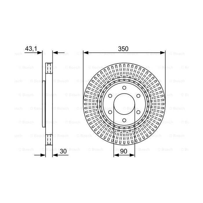 Гальмівний диск Bosch 0 986 479 V51