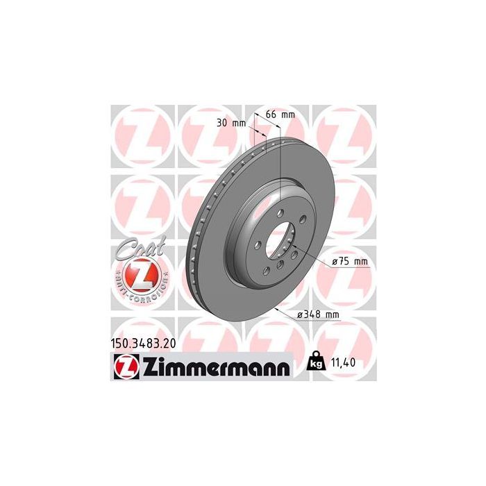 Гальмівний диск ZIMMERMANN 150.3483.20