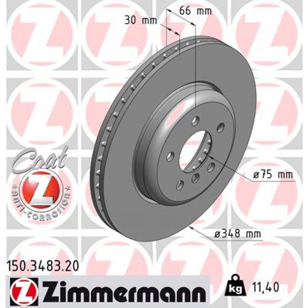 Гальмівний диск ZIMMERMANN 150.3483.20