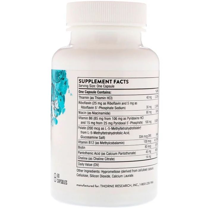 Витамин Thorne Research В-Комплекс №6, B-Complex 6, 60 капсул (THR-10603) изображение 2