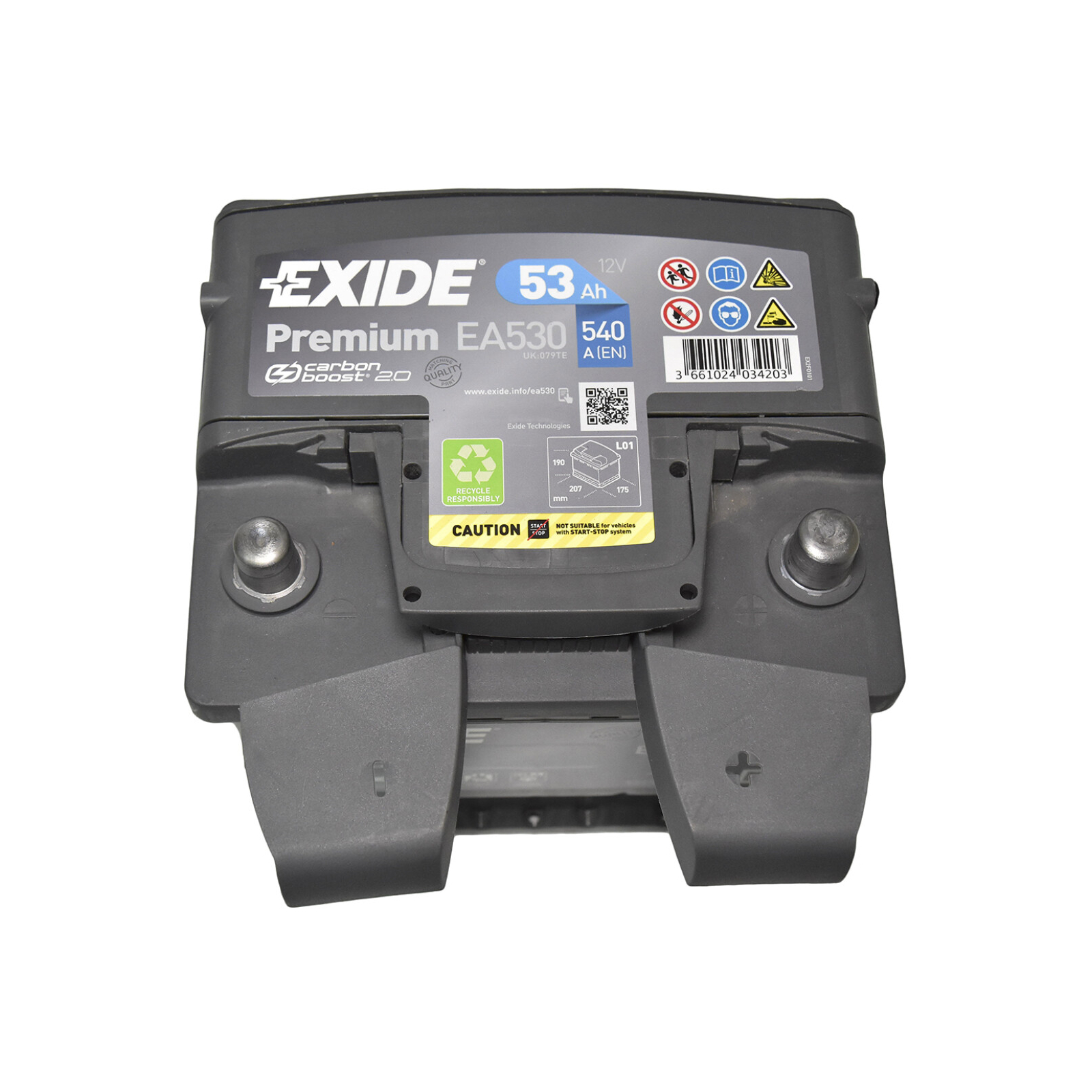 Аккумулятор автомобильный EXIDE PREMIUM 53A (EA530) изображение 2