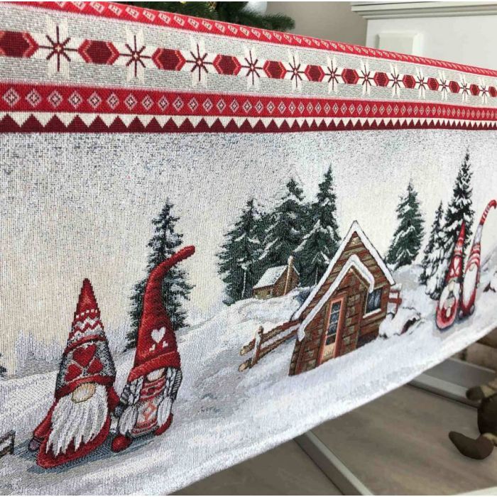Скатерть Прованс гобеленовая Snowfall 135х300 см (23411) изображение 3