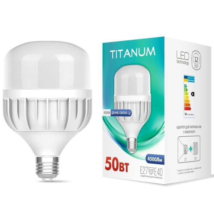 Лампочка TITANUM A138 50W E27 6500К (TL-HA138-50276)