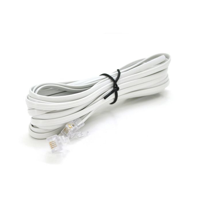 Патч-корд телефонный 10м RJ11 (6P4C) Voltronic (PC-10,0W)