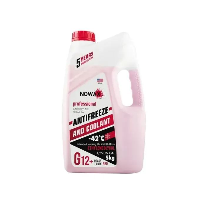 Антифриз NOWAX RED G12+ 5кг (NX05001)