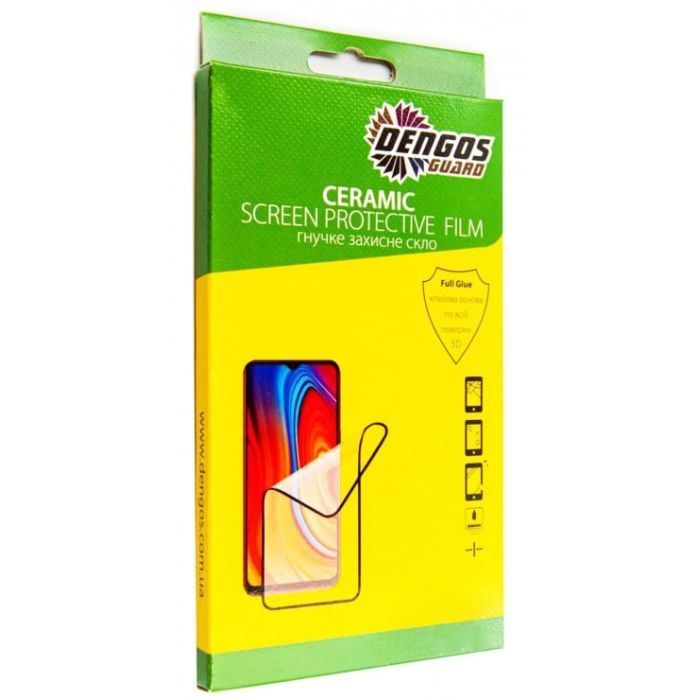 Стекло защитное Dengos Ceramic Film для Samsung Galaxy A03s (black) (TGCF-14)