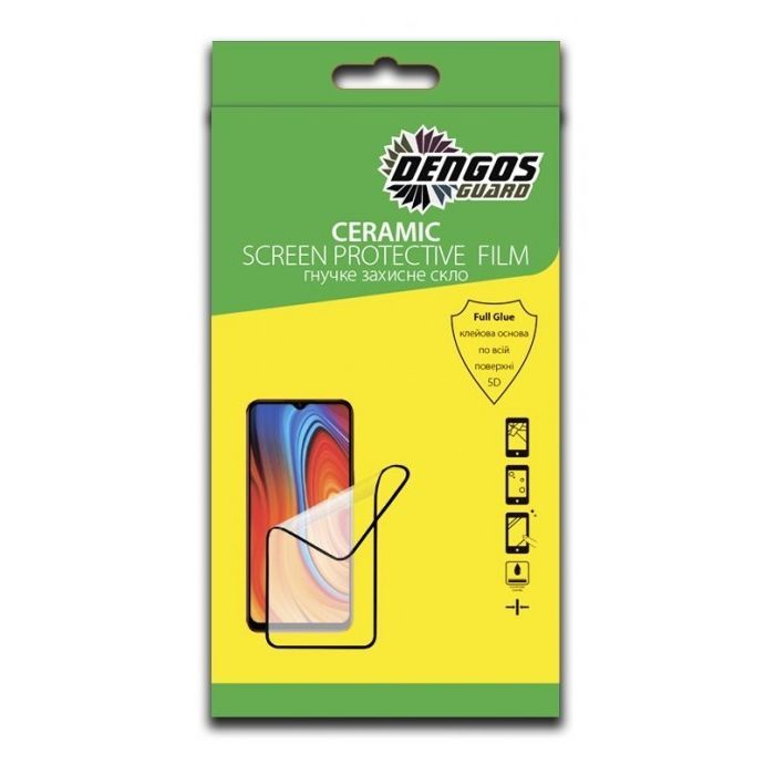 Стекло защитное Dengos Ceramic Film для Samsung Galaxy A03s (black) (TGCF-14) изображение 2