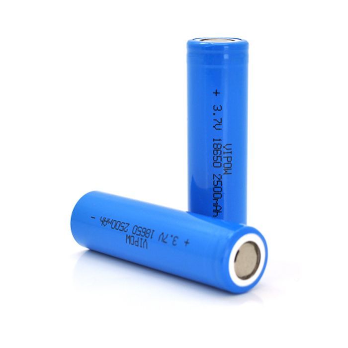 Аккумулятор 18650 2500mAh, FlatTop, 3.7V, Blue Vipow (ICR18650-2500mAhFT)