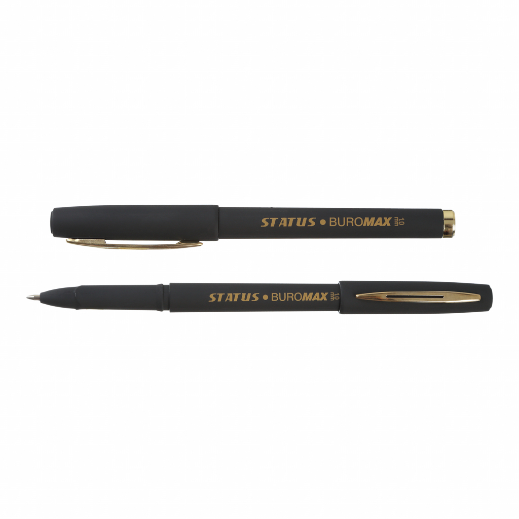 Ручка гелевая Buromax Rouber Touch, 1.0мм, черные чернила (BM.8337-02)