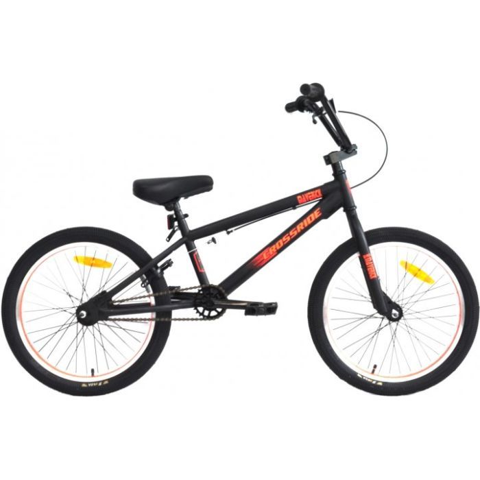 Велосипед Crossride BMX Maverick 20" рама-10" St Black/Orange (0481)