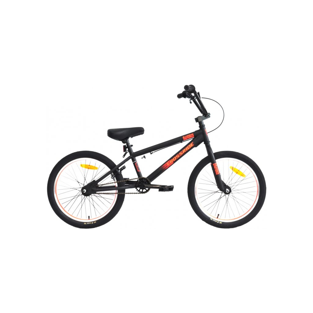 Велосипед Crossride BMX Maverick 20" рама-10" St Black/Orange (0481)