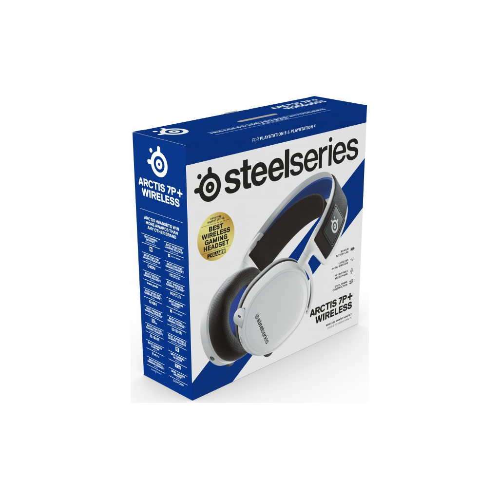 Наушники SteelSeries Arctis 7P+ for PS5 White (SS61471) изображение 10