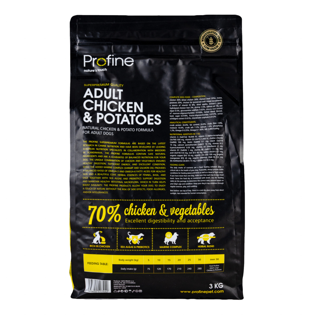 Сухой корм для собак Profine Adult Chicken с курицей и картофелем 15 кг (8595602517435) изображение 3