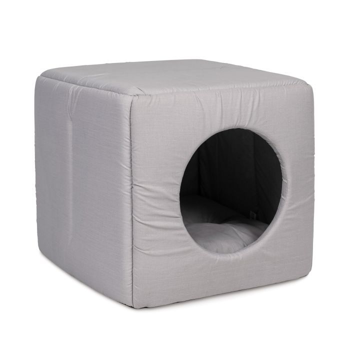 Домик для животных Природа "CUBE" 40х40х37 см (серый) (4823082418886)