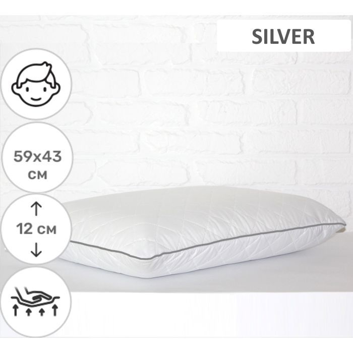 Подушка MirSon ортопедическая №6062 Steep Line Silver Men 59х43х12 (2200003261875) изображение 2