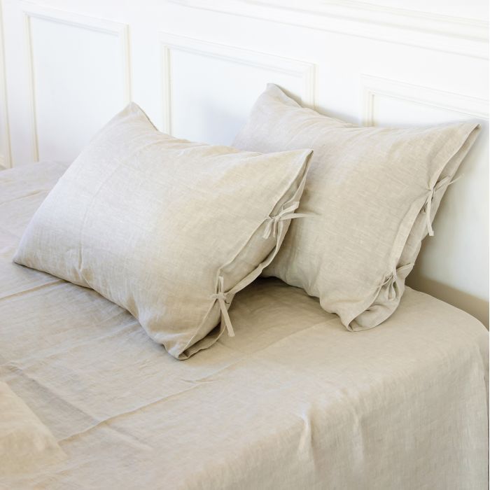 Наволочка MirSon Лен Natural Linen 50х50 Grey sky (2200005372081)
