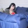 Постельное белье MirSon SatinStripe 30-0020SmokyBlue 220х240 King Size (2200005255360) изображение 5