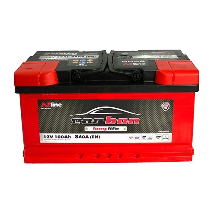 Акумулятор автомобільний CARBON 100 Ah/12V Euro короткий (CRB100-L4-00)