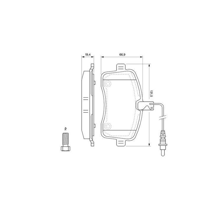 Гальмівні колодки Bosch 0 986 494 097 зображення 4