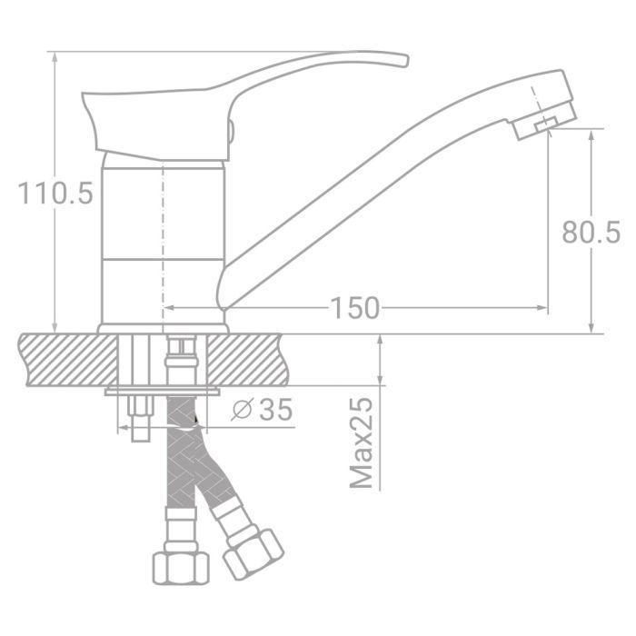 Смеситель TAU SE-2B145C изображение 2