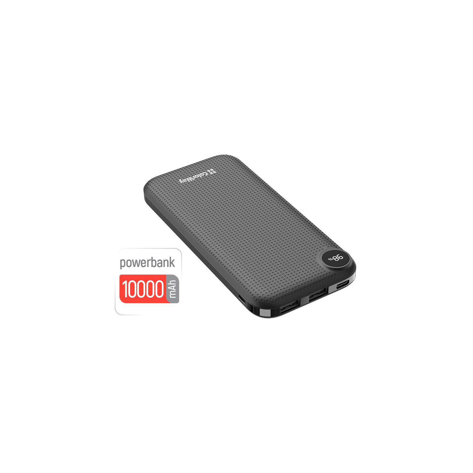 Батарея универсальная ColorWay 10 000 mAh LCD (USB QC3.0 + USB-C Power Delivery 22.5W) Black (CW-PB100LPI3BK-PDD) изображение 8
