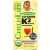 Витамин ChildLife Органический Витамин K2 в Каплях, Ягодный вкус, 7,5 мл (CDL-14500)