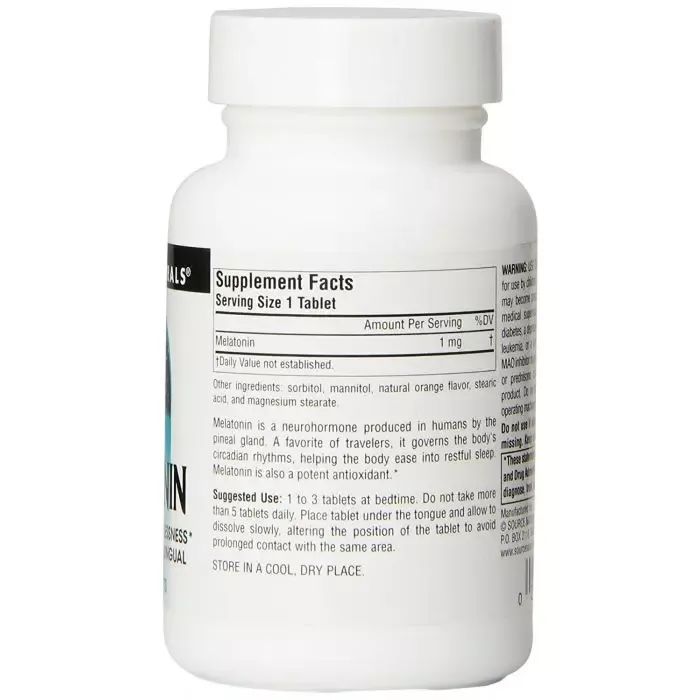 Аминокислота Source Naturals Мелатонин 1мг, Sleep Science, 200 таблеток (SN0720) изображение 2 Аминокислота Source Naturals Мелатонин 1мг, Sleep Science, 200 таблеток (SN0720) изображение 2