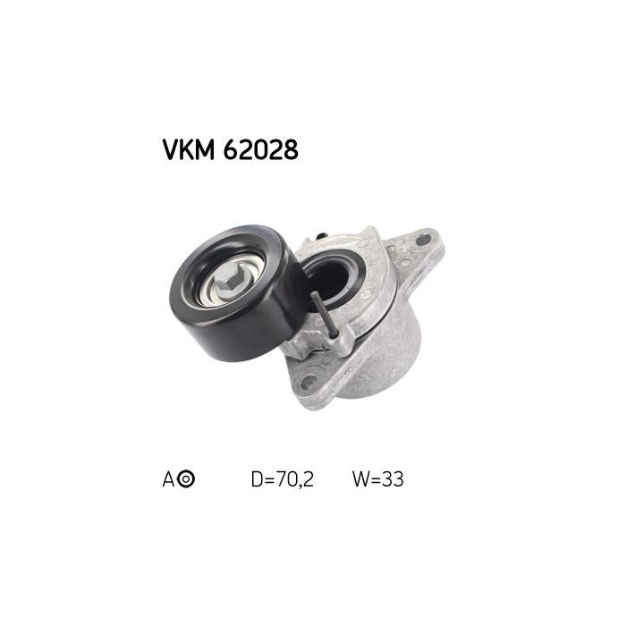 Натягувач ременя з роликом SKF VKM 62028