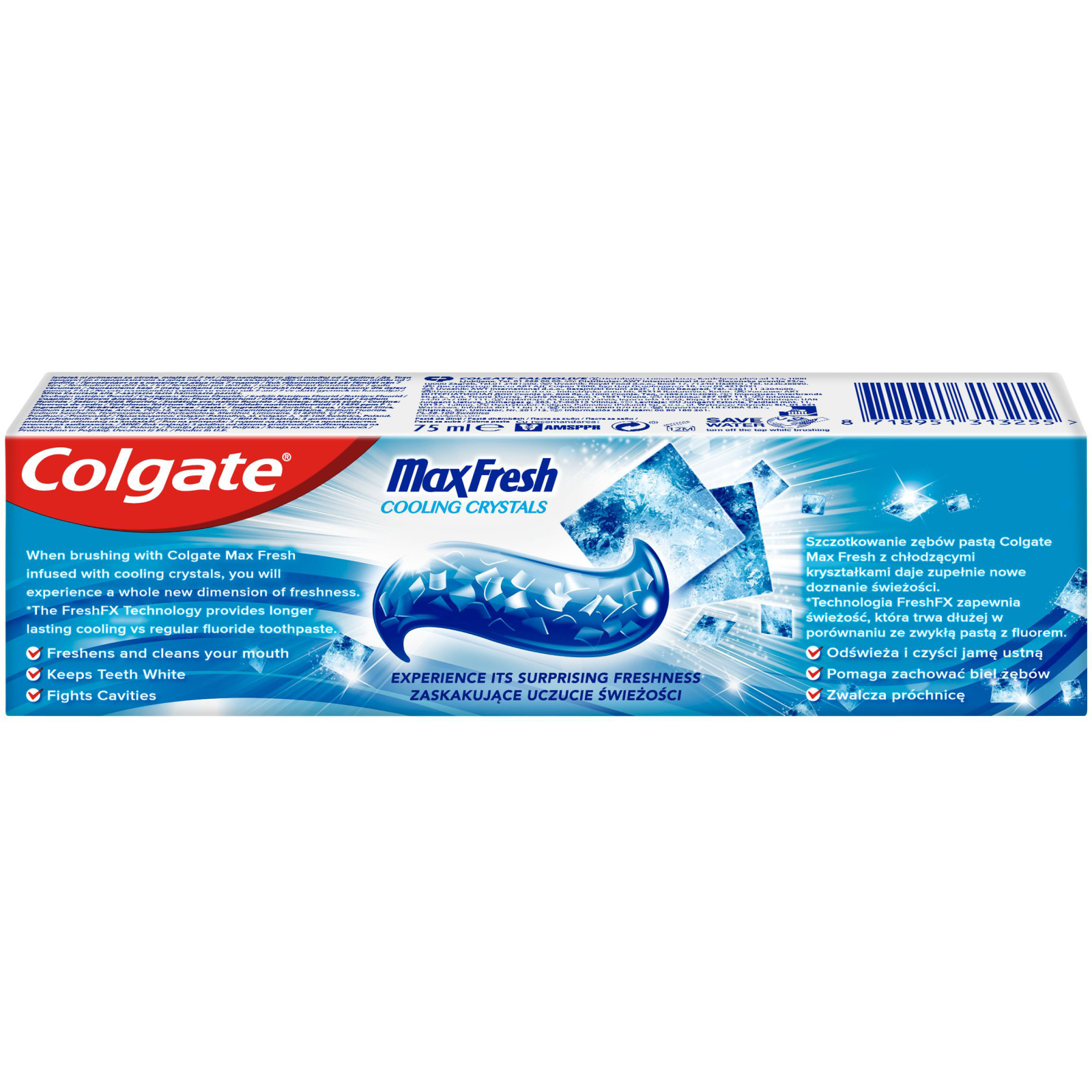 Зубная паста Colgate Max Fresh Cooling Crystals 75 мл (8718951313255) изображение 3
