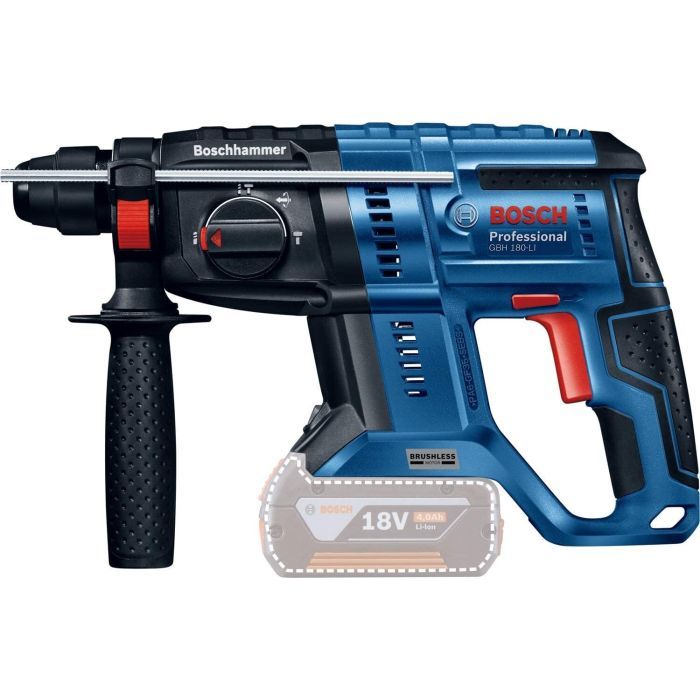 Набор электроинструментов Bosch электрических GBH 180-LI+GSR 180-LI в кейсе+2xGBA 18V 4.0Ah+GAL 18V-40 (0.615.990.M31) изображение 4
