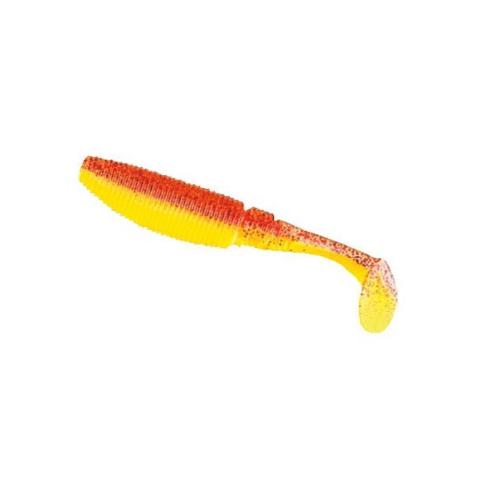 Силикон рыболовный Nomura Rolling Shad 75мм 4гр. цвет-087 (yellow red glitter) 10шт (NM70108707)