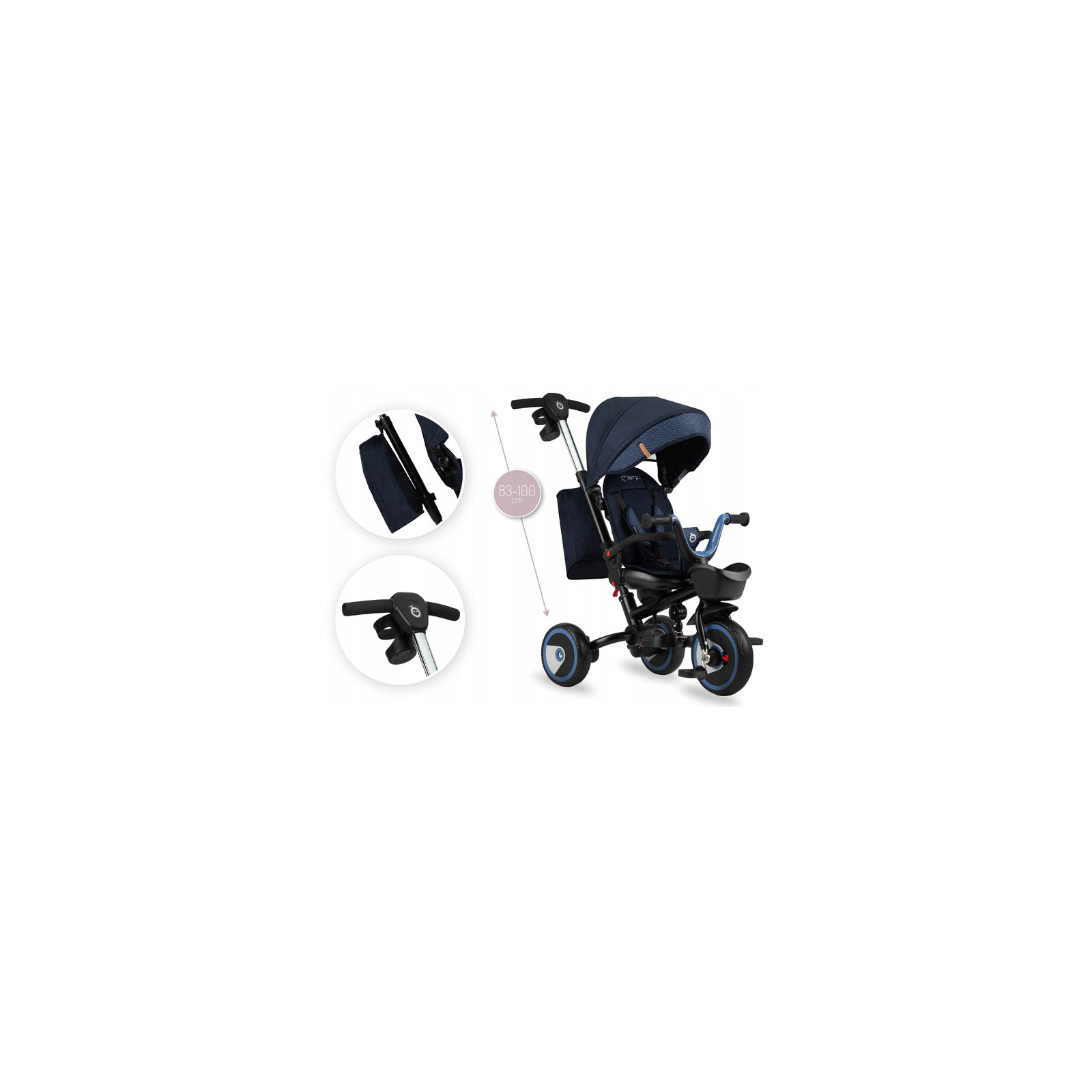 Детский велосипед MoMi Invidia 5 в 1 Темно-синий (ROTR00002) изображение 12