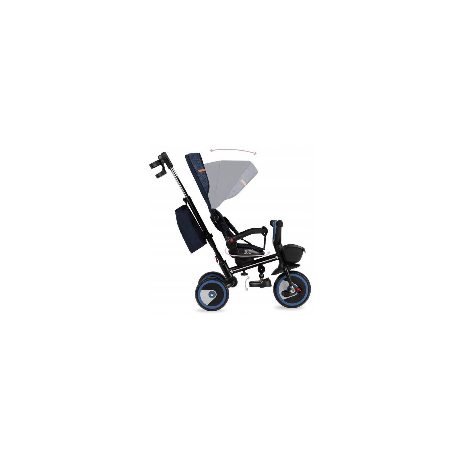 Детский велосипед MoMi Invidia 5 в 1 Темно-синий (ROTR00002) изображение 2