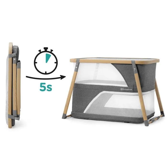 Кроватка Kinderkraft манеж 4 в 1 Sofi Plus Grey (5902533920051) изображение 9