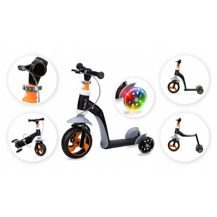 Самокат MoMi Elios 2 в 1 беговел orange (ROBI00033) изображение 3