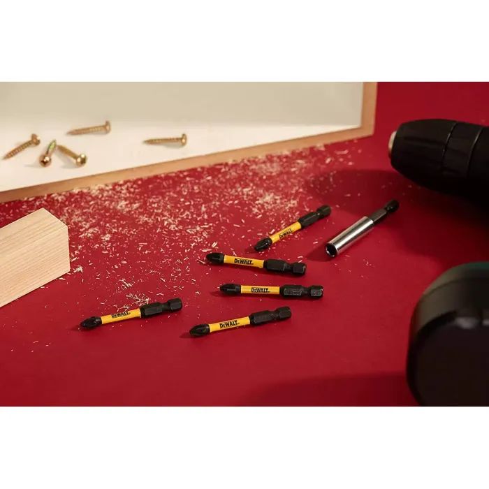 Набор бит DeWALT IMPACT TORSION, ударные, Pozidriv, Pz2, L=57 мм, 5 шт (DT7391T) изображение 4