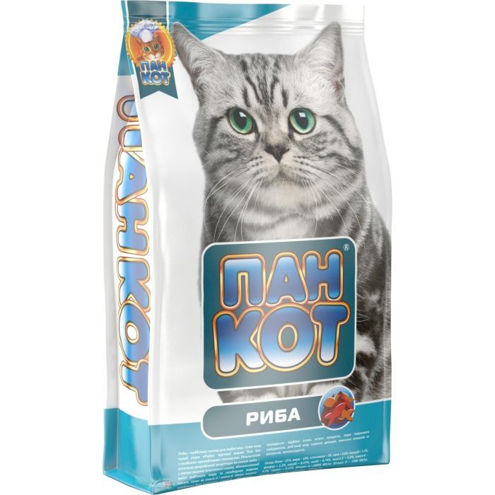 Сухой корм для кошек Пан Кот Рыба 10 кг (4820111140138)