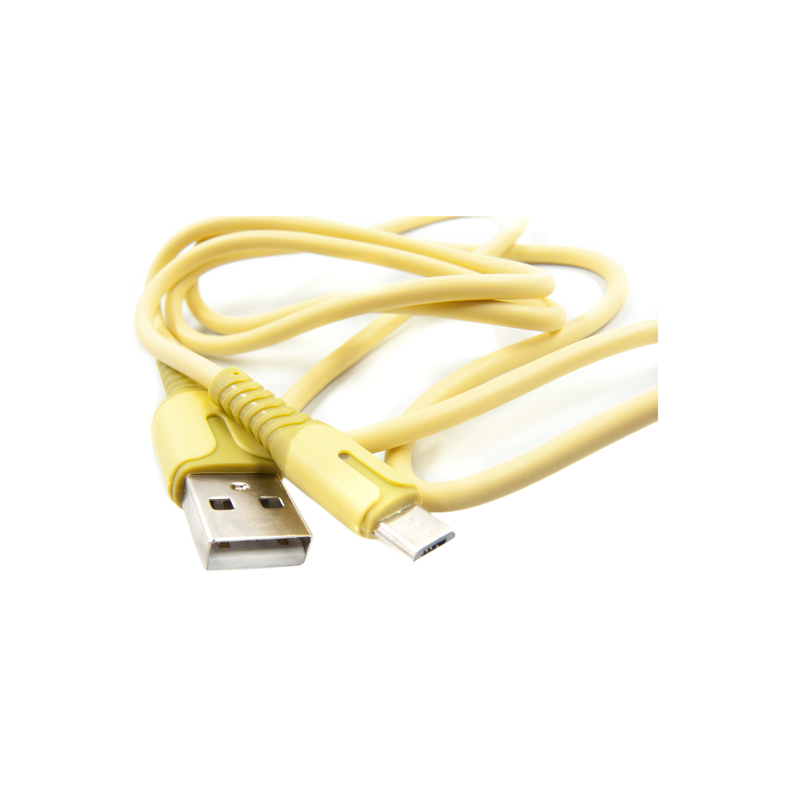 Дата кабель USB 2.0 AM to Micro 5P 1.0m yellow Dengos (PLS-M-IND-SOFT-YELLOW) зображення 2