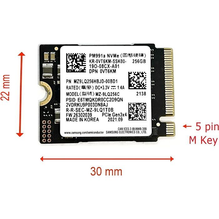 Накопитель SSD M.2 2230 256GB Samsung (MZ9LQ256HBJD-00BD1) изображение 2