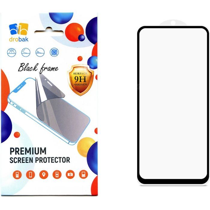 Скло захисне Drobak Motorola G23 (Black) (717149)