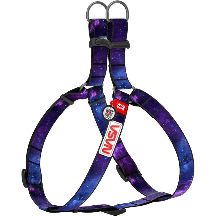 Шлея для собак WAUDOG Nylon з QR-паспортом "NASA21" L (4802-0148)
