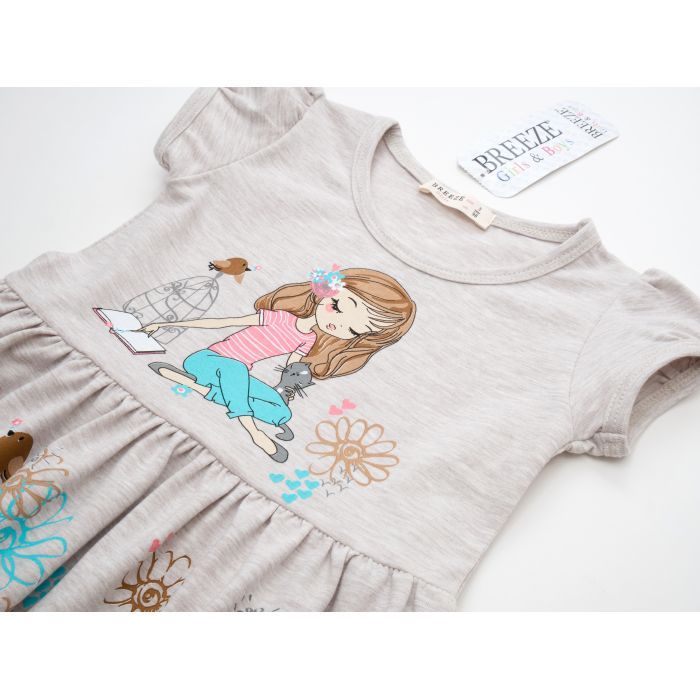 Плаття дитяче Breeze з дівчинкою (18369-128G-beige) зображення 3
